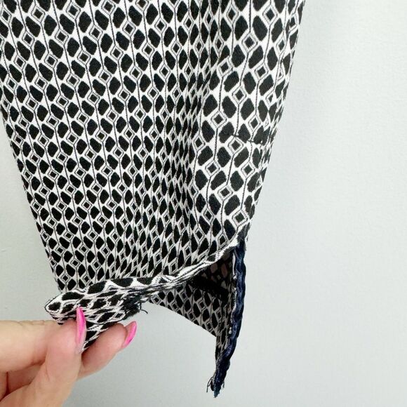 BY ANTHROPOLOGIE | Larkin Black/White Jacquard Tapered Pants Women’s Size Small - Picture 8 of 12